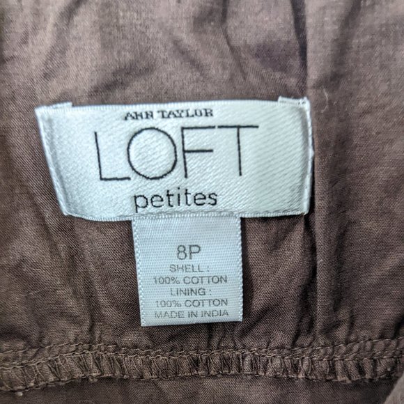 LOFT Vintage Brown Sundress - Size 8P - Picture 3 of 4